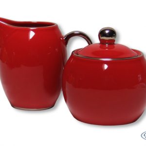 SUGAR & CREAMER -LADY SIENNA-RED SET