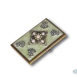 BUSINESS CARD HOLDER CREAMY IVORY/PEARLS