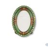 FRAME BRONZE/GREEN W/CRYSTALS OVAL