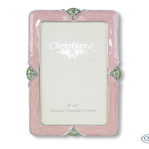 FRAME PINK GREEN CRYSTALS (10x15CM)