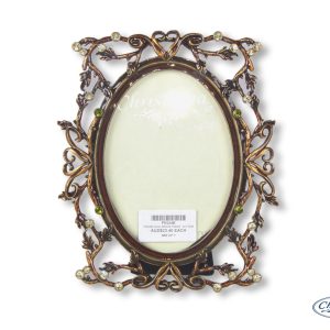 FRAME OVAL BRASS TWIGS(5x7.5CM)