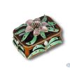 TRINKET BOX ENAMEL RECT W/FLOWER