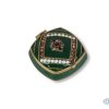 TRINKET BOX KHAKI ENAMEL CRYSTAL SQ